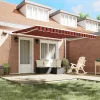Behúzható napellenző narancssárga és barna 400 ×300 cm szövet