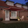 Behúzható napellenző narancssárga és barna 400 ×300 cm szövet