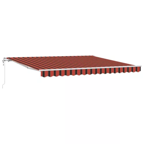 Behúzható napellenző 400 × 300 cm narancssárga és barna