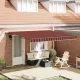 Behúzható napellenző narancssárga és barna 400 × 300 cm szövet