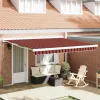 Behúzható napellenző Narancs és Barna 400 ×300 cm Szövet és Fém