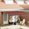 Behúzható napellenző narancssárga és barna 400 × 300 cm