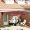 Behúzható napellenző Narancs és Barna 400x300 cm szövet