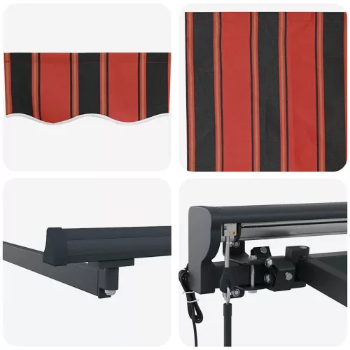 Behúzható napellenző Narancs és Barna 400x300 cm szövet