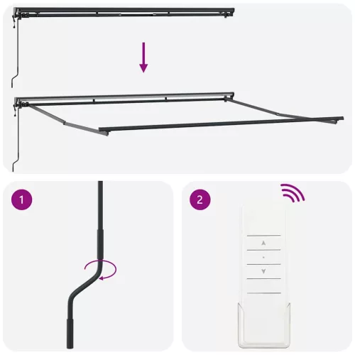 Behúzható napellenző Narancs és Barna 400x300 cm szövet