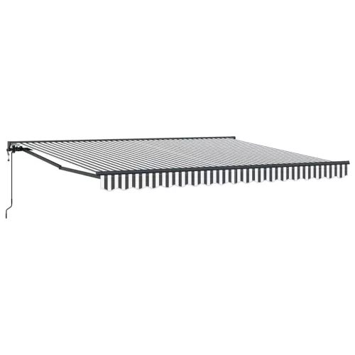Behúzható napellenző Antracit és Fehér 400x300 cm szövet
