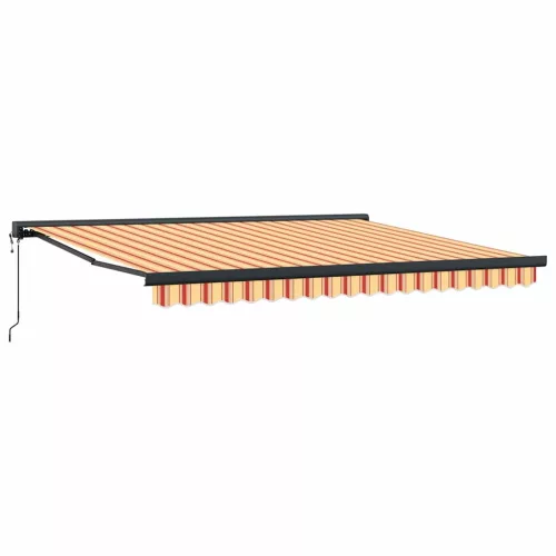 Behúzható napellenző sárga és narancssárga 400 × 300 cm