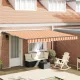 Behúzható napellenző Sárga és narancs 400x300 cm szövet