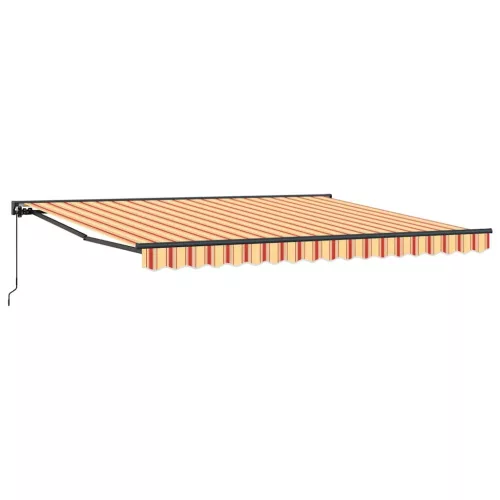 Behúzható napellenző Sárga és narancs 400x300 cm szövet