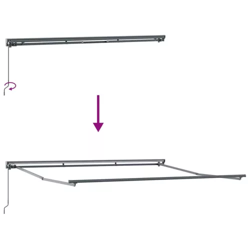 Behúzható napellenző Sárga és narancs 400x300 cm szövet