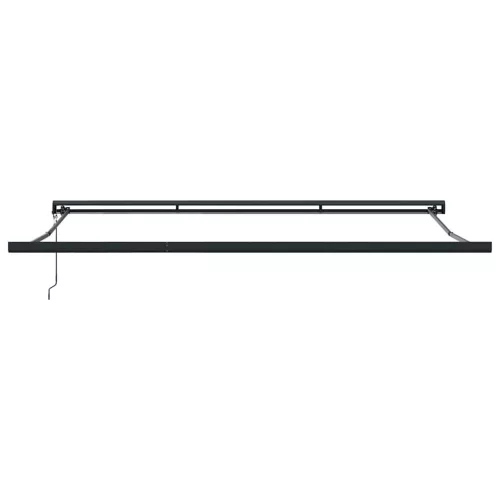 Behúzható napellenző Piros és fehér 400 × 300 cm Szövet, Fém