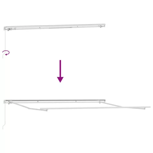 Behúzható napellenző Sokszínű 400 × 300 cm Poliészter
