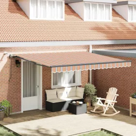   Behúzható napellenző tartalmaz Sokszínű 400 × 300 cm szövet
