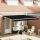 Behúzható napellenző Fekete 400 × 300 cm Poliészter