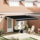 Behúzható napellenző tartalmaz Fekete 400 ×300 cm szövet