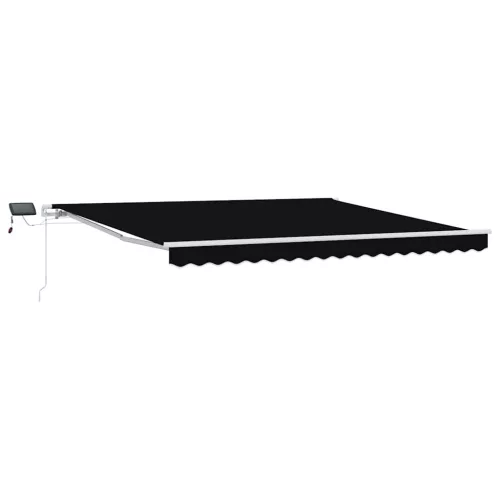 Behúzható napellenző tartalmaz Fekete 400 ×300 cm szövet