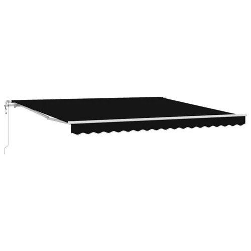 Behúzható napellenző 400 × 300 cm Fekete