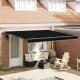 Behúzható napellenző Fekete 400 × 300 cm szövet