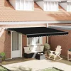Behúzható napellenző tartalmaz Fekete 400 × 300 cm szövet