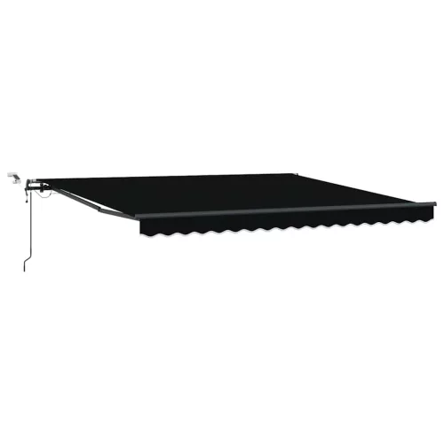 Behúzható napellenző tartalmaz Fekete 400 × 300 cm szövet