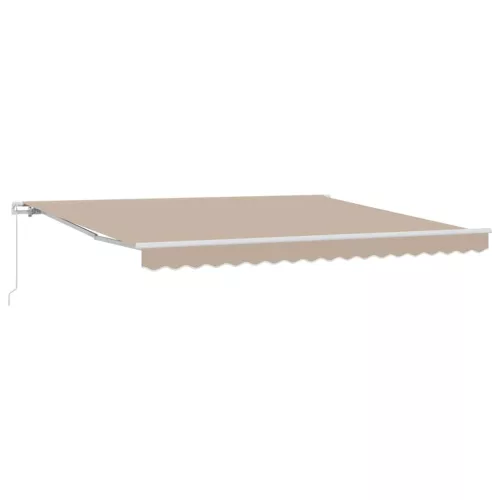 Behúzható napellenző Bézs 400 × 300 cm Poliészter