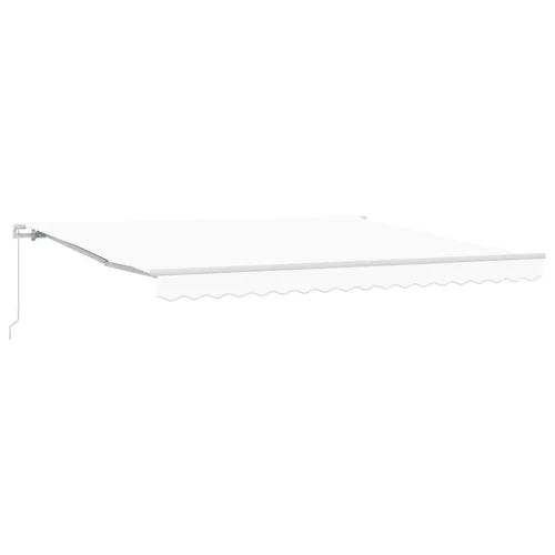 Behúzható napellenző Fehér 400 × 300 cm Poliészter