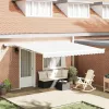 Behúzható napellenző tartalmaz Fehér 400 ×300 cm szövet