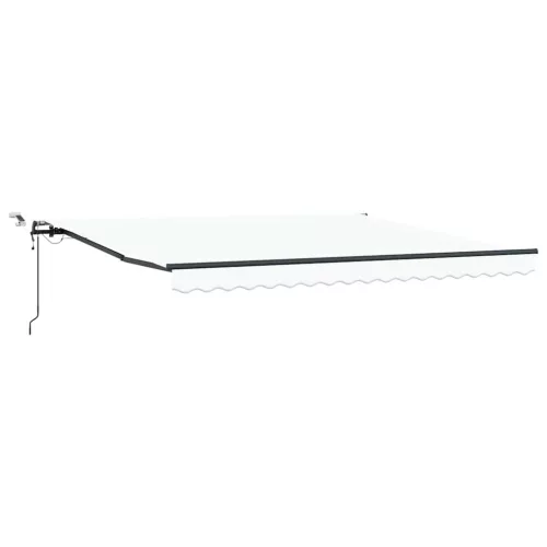 Behúzható napellenző tartalmaz Fehér 400 × 300 cm szövet