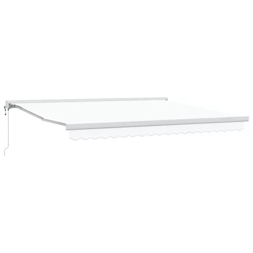 Behúzható napellenző Fehér 400 ×300 cm Szövet és Fém