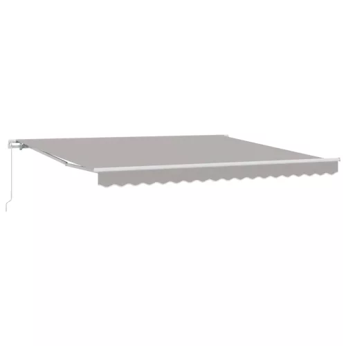 Behúzható napellenző Világosszürke 400 × 300 cm Poliészter
