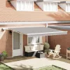 Behúzható napellenző tartalmaz Világosszürke 400 ×300 cm szövet