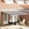 Behúzható napellenző Világosszürke 400 × 300 cm szövet