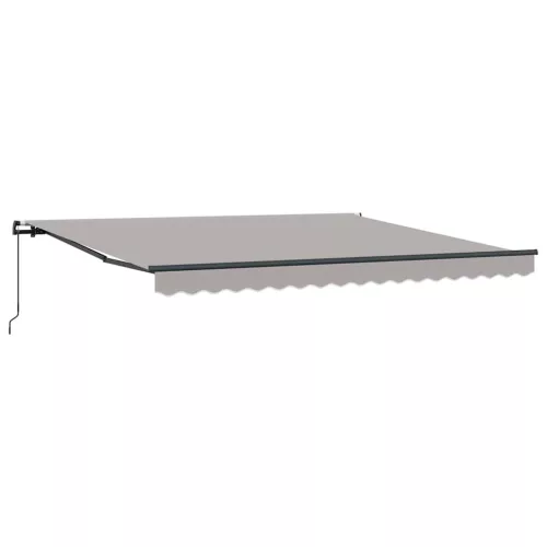 Behúzható napellenző Világosszürke 400 × 300 cm szövet