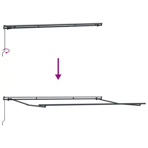 Behúzható napellenző Világosszürke 400 × 300 cm szövet