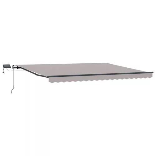 Behúzható napellenző Világosszürke 400 ×300 cm szövet