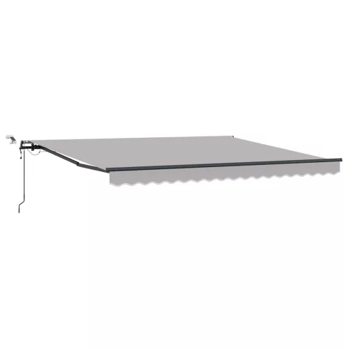 Behúzható napellenző Világosszürke 400 × 300 cm szövet