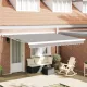Behúzható napellenző Világosszürke 400 ×300 cm Szövet és Fém