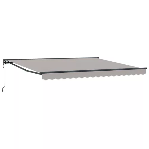 Behúzható napellenző Világosszürke 400x300 cm szövet