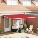 Behúzható napellenző Tenger kék 400 × 300 cm Poliészter
