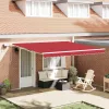 Behúzható napellenző tartalmaz Piros 400 ×300 cm szövet