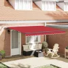 Behúzható napellenző tartalmaz Piros 400 × 300 cm szövet