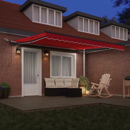 Behúzható napellenző tartalmaz Piros 400 × 300 cm szövet