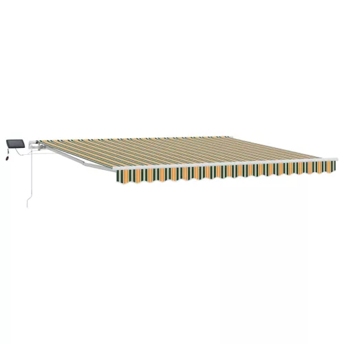 Behúzható napellenző tartalmaz Zöld és sárga 400 ×300 cm szövet