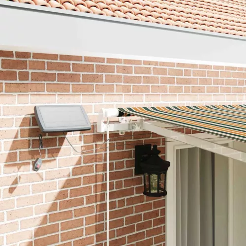 Behúzható napellenző tartalmaz Zöld és sárga 400 ×300 cm szövet