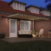 Behúzható napellenző Zöld és sárga 400 ×300 cm szövet