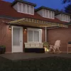 Behúzható napellenző Zöld és sárga 400 × 300 cm szövet