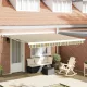 Behúzható napellenző Zöld és Sárga 400 ×300 cm Szövet és Fém