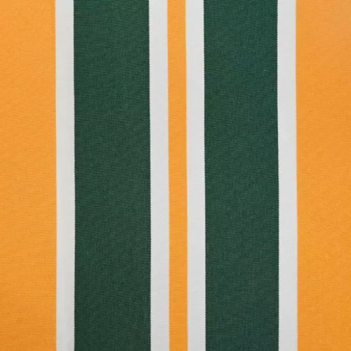 Behúzható napellenző Zöld és sárga 400 × 300 cm Szövet, Fém