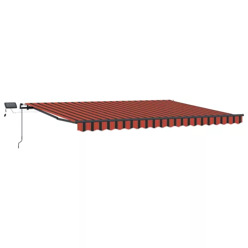 Behúzható napellenző narancssárga és barna 400 ×350 cm szövet