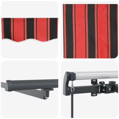 Behúzható napellenző narancssárga és barna 400 ×350 cm szövet